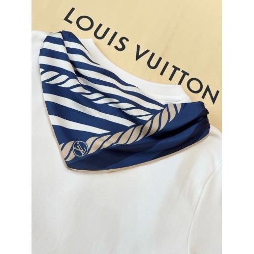 LV 25SS Sailing Resort Series Metal Button Scarf Short Sleeve