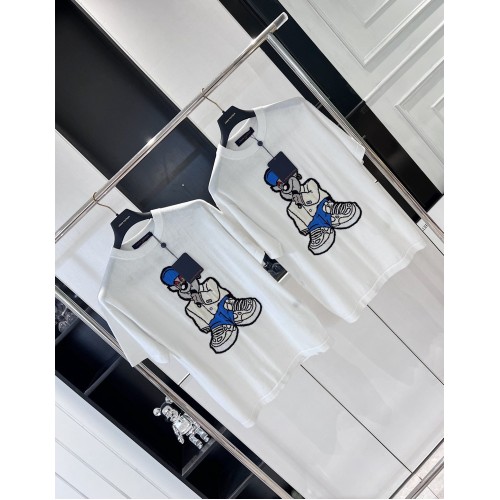 LV Cartoon Character Knitted Short Sleeve - White