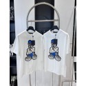 LV Cartoon Character Knitted Short Sleeve - White