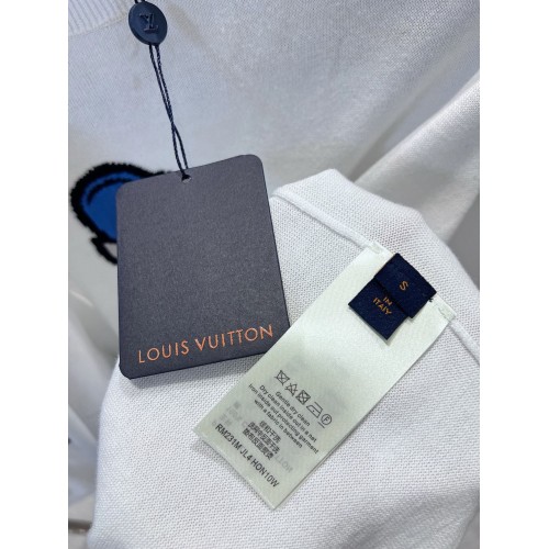 LV Cartoon Character Knitted Short Sleeve - White