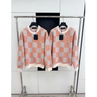 LV Checkerboard Wool Embroidered Sweater