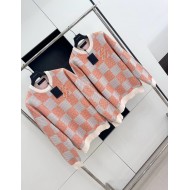 LV Checkerboard Wool Embroidered Sweater