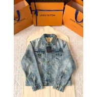 LV Classic Damier Denim Jacket - Light Blue