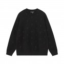 LV Classic Letter Jacquard Sweater - Black