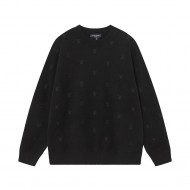 LV Classic Letter Jacquard Sweater - Black