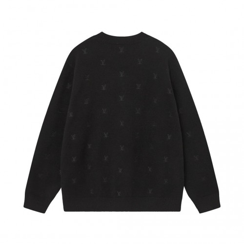 LV Classic Letter Jacquard Sweater - Black