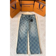LV Damier Denim Skate Pants - Light Blue