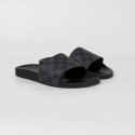 LV Damier Men's Pool Slides - Dark Grey