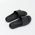 LV Damier Men's Pool Slides - Dark Grey