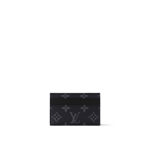 LV Double Card Holder - Monogram Eclipse