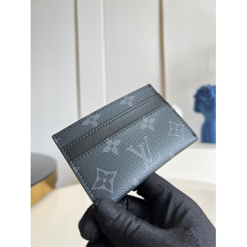 LV Double Card Holder - Monogram Eclipse