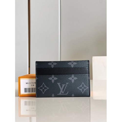 LV Double Card Holder - Monogram Eclipse