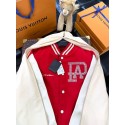 LV Early Spring New Diamond Red Baseball Jacket - RED LV Early Spring New Diamond Red Baseball Jacket - RED