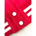 LV Early Spring New Diamond Red Baseball Jacket - RED LV Early Spring New Diamond Red Baseball Jacket - RED
