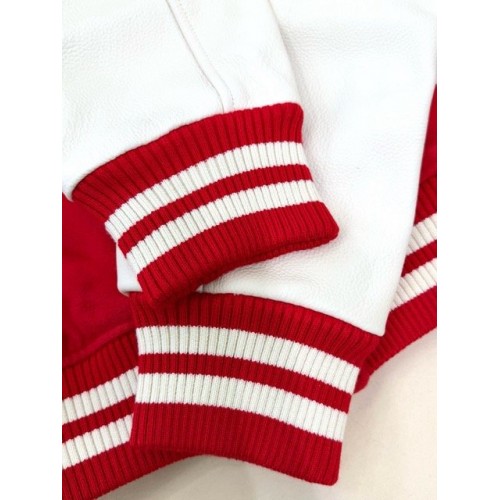 LV Early Spring New Diamond Red Baseball Jacket - RED LV Early Spring New Diamond Red Baseball Jacket - RED