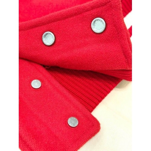 LV Early Spring New Diamond Red Baseball Jacket - RED LV Early Spring New Diamond Red Baseball Jacket - RED