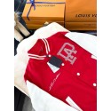 LV Early Spring New Diamond Red Baseball Jacket - RED LV Early Spring New Diamond Red Baseball Jacket - RED