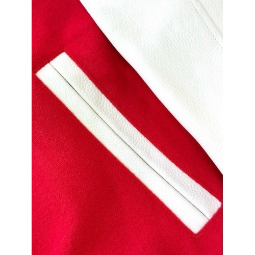 LV Early Spring New Diamond Red Baseball Jacket - RED LV Early Spring New Diamond Red Baseball Jacket - RED
