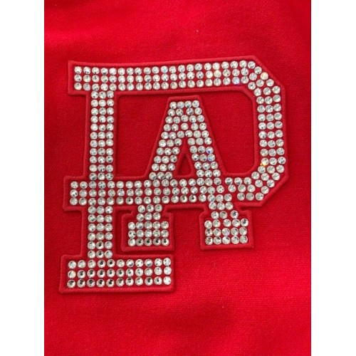 LV Early Spring New Diamond Red Baseball Jacket - RED LV Early Spring New Diamond Red Baseball Jacket - RED