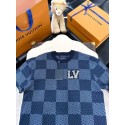 LV Early Spring New Plaid Diamond Knitted Short Sleeve LV Early Spring New Plaid Diamond Knitted Short Sleeve