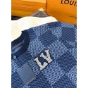 LV Early Spring New Plaid Diamond Knitted Short Sleeve LV Early Spring New Plaid Diamond Knitted Short Sleeve