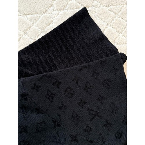 LV Jacquard Knitted Short Sleeve - Black LV Jacquard Knitted Short Sleeve - Black