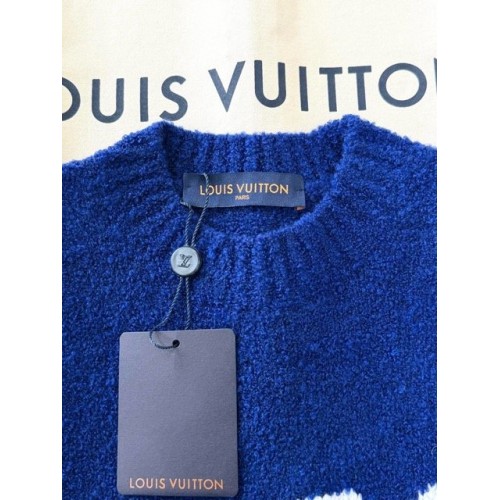 LV Logo Blue Sweater LV Logo Blue Sweater