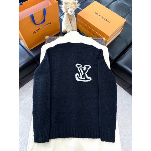LV Logo Oatmeal Sweater - Black