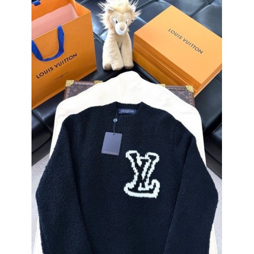LV Logo Oatmeal Sweater - Black LV Logo Oatmeal Sweater - Black