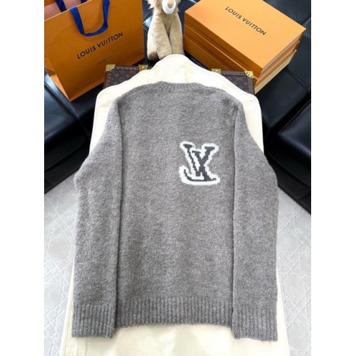 LV Logo Oatmeal Sweater - Grey