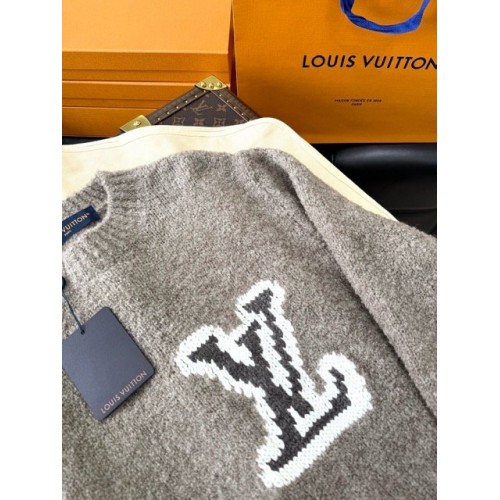 LV Logo Oatmeal Sweater - Grey LV Logo Oatmeal Sweater - Grey