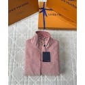 LV Monogram Debossed Leather Tracksuit Jacket - Dark Pink LV Monogram Debossed Leather Tracksuit Jacket - Dark Pink