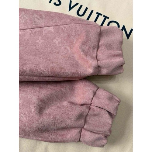 LV Monogram Debossed Leather Tracksuit Jacket - Dark Pink LV Monogram Debossed Leather Tracksuit Jacket - Dark Pink