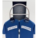 LV New Knitted Round Neck Short Sleeve - Blue