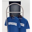 LV New Knitted Round Neck Short Sleeve - Blue