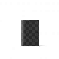 LV Passport Cover Damier Graphite Canvas - Black