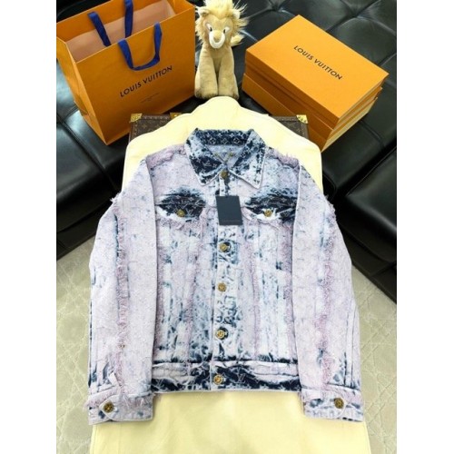 LV Purple Destroyed Washed Denim