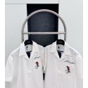 LV Rose Embroidered Short Sleeve Shirt - White