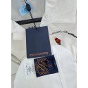 LV Rose Embroidered Short Sleeve Shirt - White