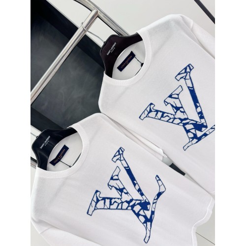 LV Ski Collection New Knitted Short Sleeve - White