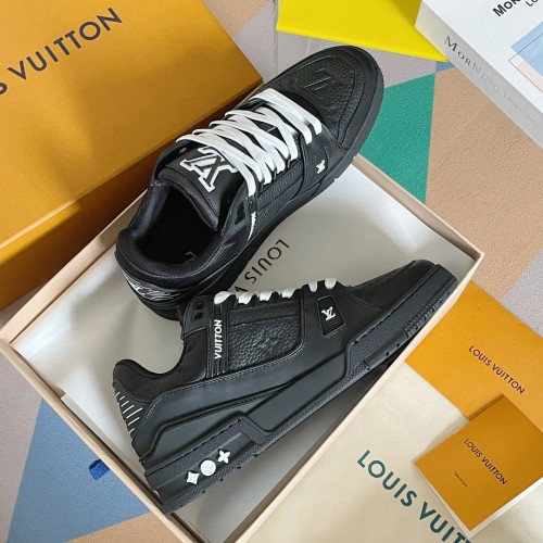 LV Trainer Sneaker - Black White