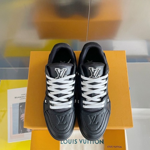 LV Trainer Sneaker - Black White