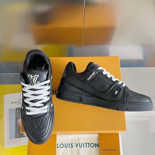 LV Trainer Sneaker - Black White