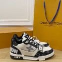 LV Trainer Velcro Strap Monogram Denim - Black White