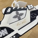 LV Trainer Velcro Strap Monogram Denim - Black White