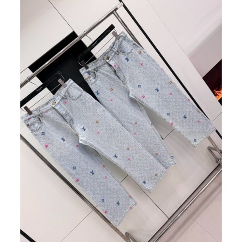 LV x Tyler 2024SS Early Spring Joint Embroidered Jeans