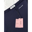 MIU MIU 2025SS One-Shoulder Knitted Long Sleeve - Dark Blue