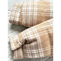 MIU MIU 2025SS Plaid Down Jacket - Brown MIU MIU 2025SS Plaid Down Jacket - Brown