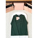 MIU MIU 2025SS Striped Pocket Slogan Long Sleeve - Green MIU MIU 2025SS Striped Pocket Slogan Long Sleeve - Green