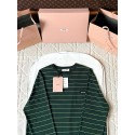 MIU MIU 2025SS Striped Pocket Slogan Long Sleeve - Green MIU MIU 2025SS Striped Pocket Slogan Long Sleeve - Green